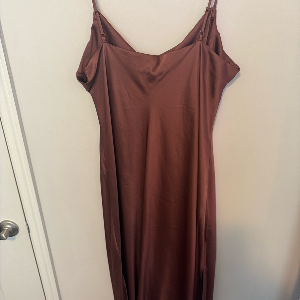 Elegant Brown Slip Dress